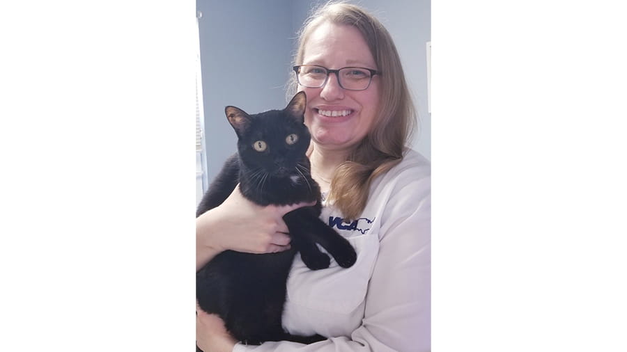 Dr. Williams and Granny the cat