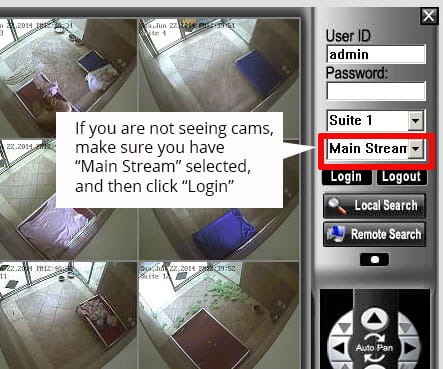 Screen capture illustrating successful screen cam view.