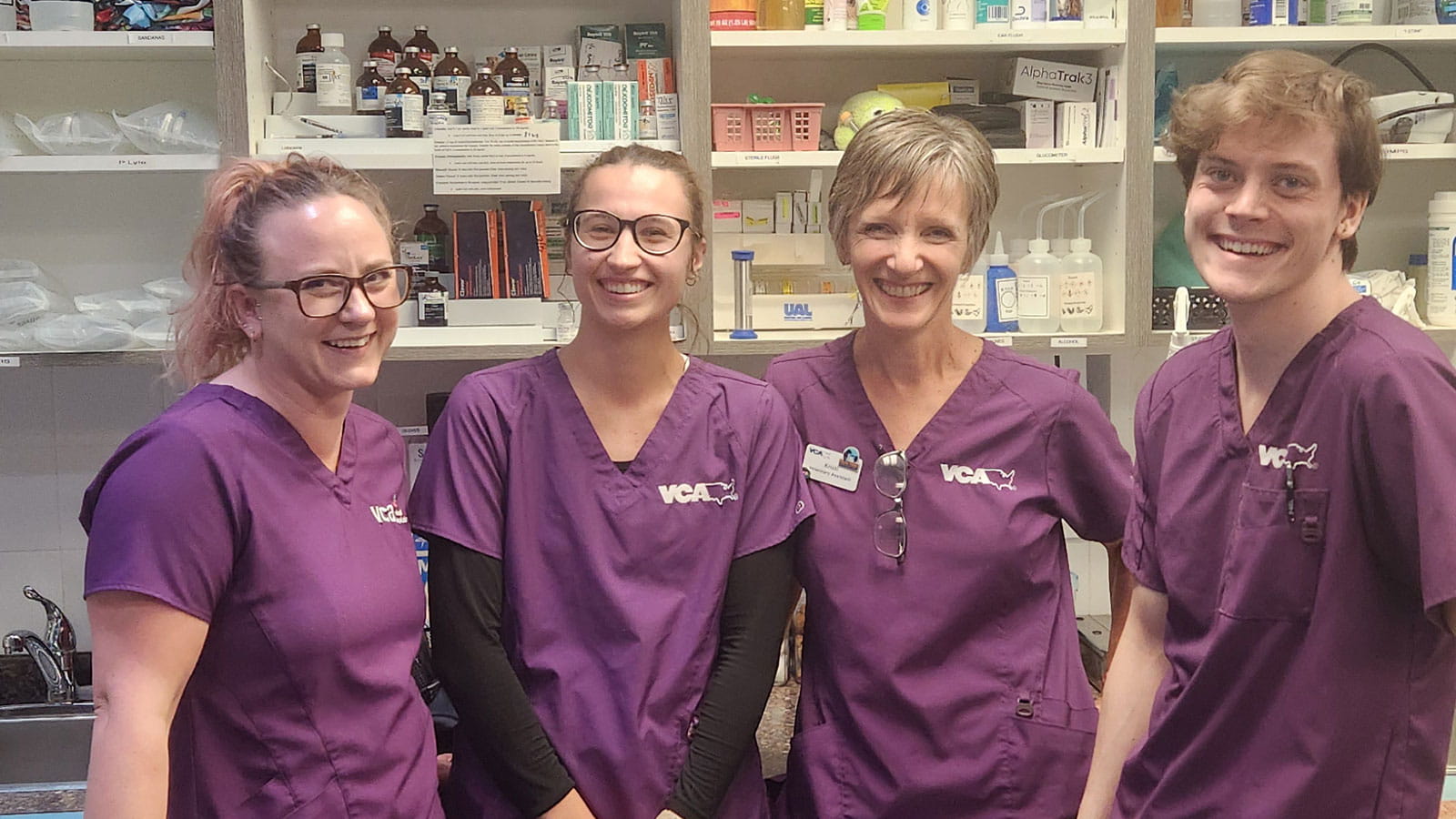 VCA Peone Pines Animal Hospital Veterinarian Support Staff - Shaelyn, Remi, Kristi and Rhead