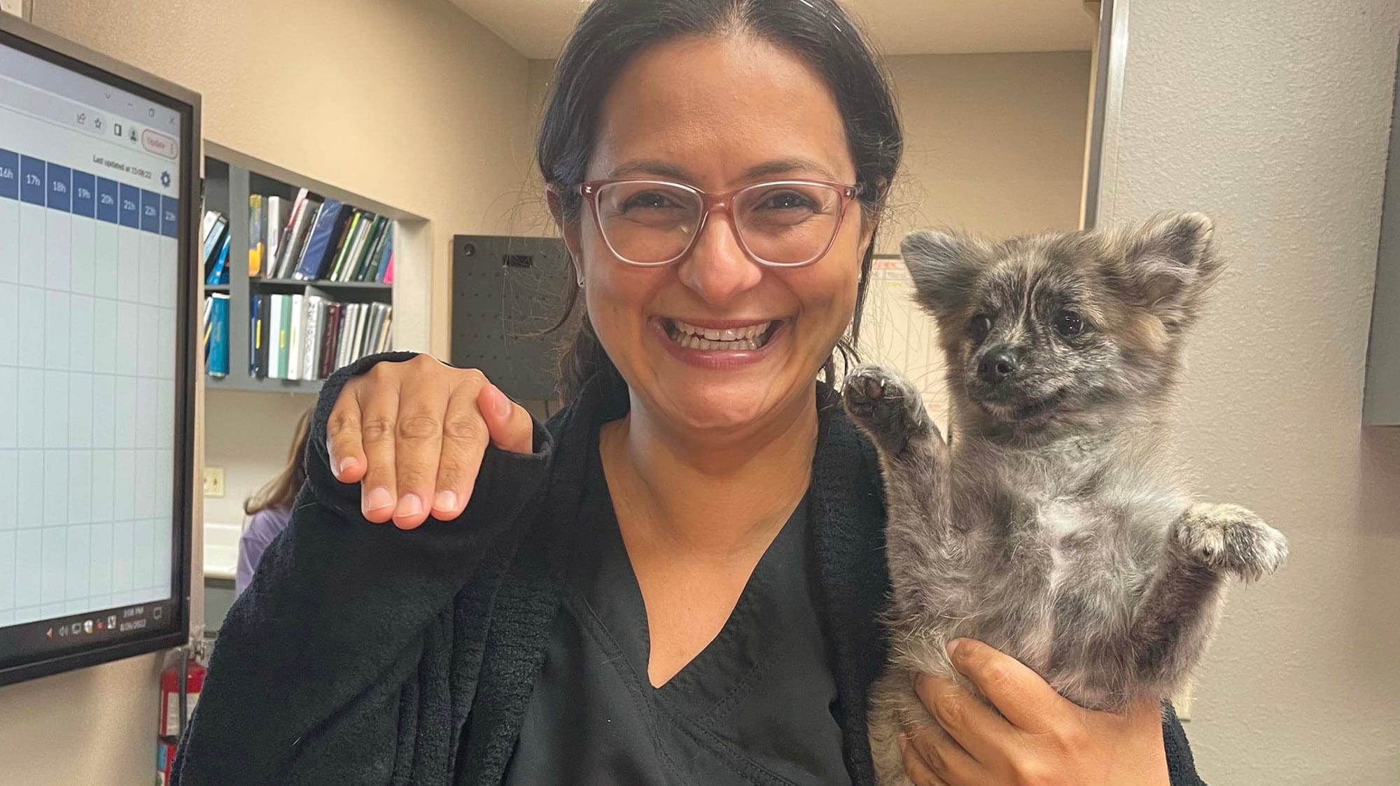 Dr. Roberta Levenberg with dog